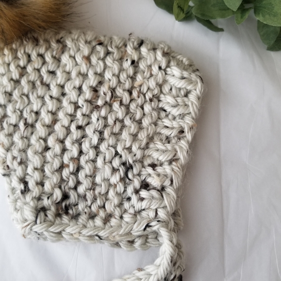 Knitted Chunky Baby Pixie Bonnet Hat - Picture 6 of 7